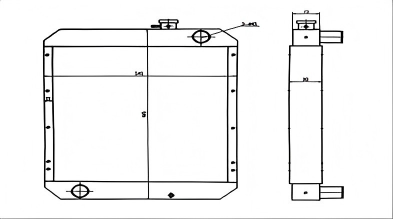 SREXR-KOM008 High Quality PC60-7R PC70-7 BR100GJ-1100-1 KOMATSU Radiator