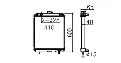 SREXR-KOM011 PC58UU-3 KOMATSU Radiator