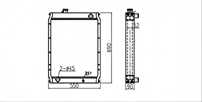 SREXR-KOM015 PC75-US-3 PC75UU-3/PC75US-3 KOMATSU Radiator