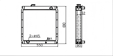 SREXR-KOM016 PC78US-5 KOMATSU Radiator