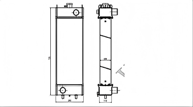 SREXR-KOM017 PC78US-6 KOMATSU Radiator