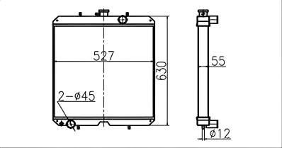 SREXR-KOM018 PC78US-6 PC78MR-6 KOMATSU Radiator