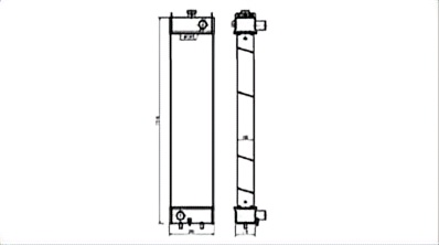 SREXR-KOM025 High Performance PC130-8 KOMATSU Radiator
