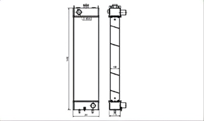 SREXR-KOM029 Hot Sale PC160-7 KOMATSU Radiator