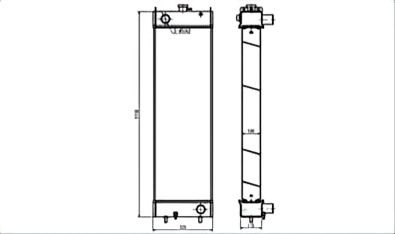 SREXR-KOM030 Hot Sale PC160-8/180-8/160-7EO PC190-8/PC180-7EO KOMATSU Radiator