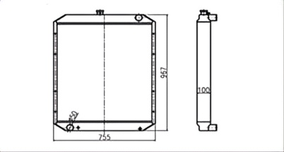 SREXR-KOM031 Hot Sale PC200-5200-1 PC220-5 PC210-5 PC240-5 KOMATSU Radiator