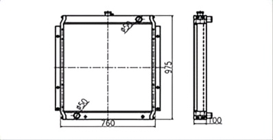 SREXR-KOM032 Hot Sale PC200-6 PC228UU-2 PC230-6 PC250-6 KOMATSU Radiator