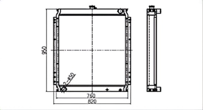 SREXR-KOM036 Hot Sale PC200-7 BP500-7 BA210-1/PC210-7/PC230NHD-7 KOMATSU Radiator