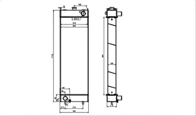 SREXR-KOM039 Hot Sale PC210-8K PC230NHD-8K KOMATSU Radiator