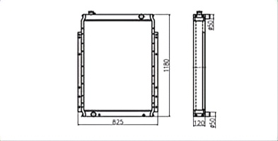 SREXR-KOM044 China Factory Sale PC270-7 PC290LC-7 PC308USLC-3 KOMATSU Radiator
