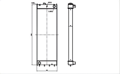 SREXR-KOM053 China Factory Sale PC450-8 KOMATSU Radiator