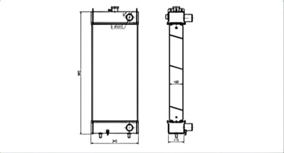 SREXR-KOM079 Auto Cooling WA200-5 WA250-5 KOMATSU Radiator