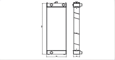 SREXR-KOM099 High Quality Auto WA380-7 KOMATSU Radiator