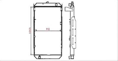 SREXR-KOM103 High Quality Auto WA430-5 WA450-5 WA470-5 WA480-5 KOMATSU Radiator