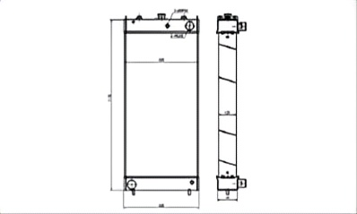 SREXR-KOM113 High Quality Auto D65 65EX-15EO D65PX-15EO KOMATSU Radiator