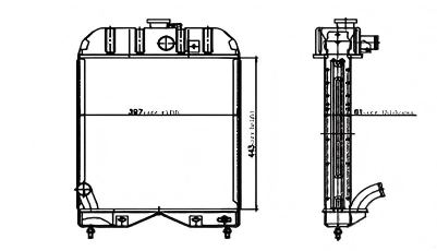SREXR-NMF008 SR-NMF008 MASSEY FERGUSON PRE100 SERIES 35 FE35 Radiators