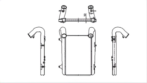 SRTI-DAF002 XF 105 2005 DAF Intercooler