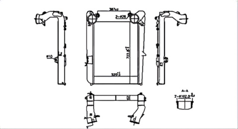 SRTI-DAF007 High Quality Auto DAF Cooling Intercooler