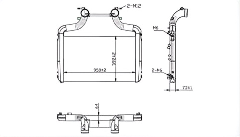 SRTI-DAF008 High Performance DAF Cooling Intercooler