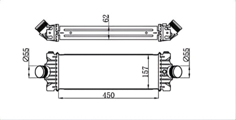SRTI-FD003 High Performance TOURNEO CUSTOM 2.2 EURO5 DIESEL 2011 FORD INTERCOOLER