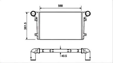 SRTI-FD004 China Factory sale FORD Cargo INTERCOOLER