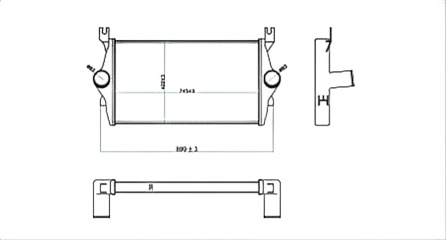 SRTI-FD005 Aluminium Core High Quality Ford INTERCOOLER