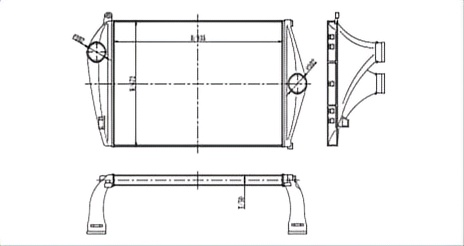 SRTI-FL008 High Performance Engine FREIGHTLINER INTERCOOLER