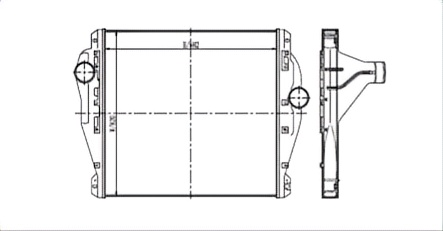 SRTI-FL009 Freightliner Bus Chassis INTERCOOLER