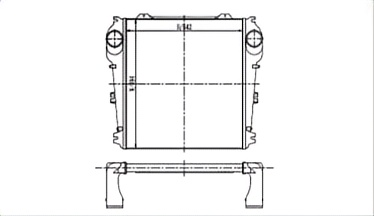 SRTI-FL010 Freightliner Auto Engine INTERCOOLER