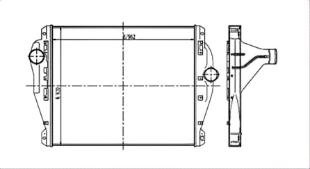 SRTI-FL012 FREIGHTLINER CORONADO 2008-2013  INTERCOOLER