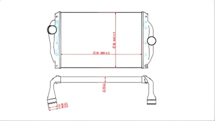 SRTI-FL017 Freightliner Truck Aluminium INTERCOOLER