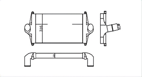 SRTI-FS003 MITSUBISHI FUSO Auto Cooling Intercooler