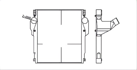 SRTI-FS004 MITSUBISHI FUSO SUPER GREAT 6M70 8DC11 6D40 8DC9 Intercooler