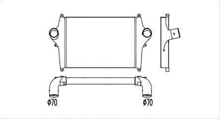 SRTI-FS006 MITSUBISHI FUSO FM1524 FM65F Intercooler