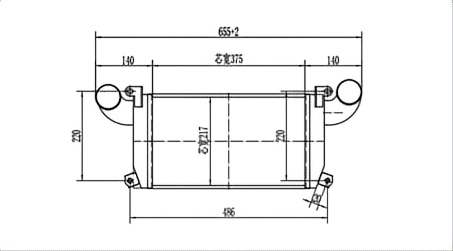 SRTI-FS009 High Performance MITSUBISHI FUSO Intercooler