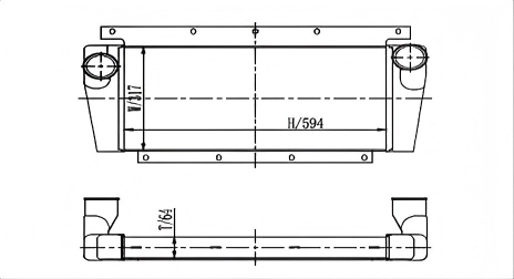 SRTI-IN006 INTERNATIONAL NAVISTAR IH3800 BUS 1990-2004 Intercooler