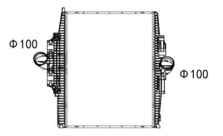 SRTI-ME016 MERCEDES BENZ AXOR INTERCOOLER