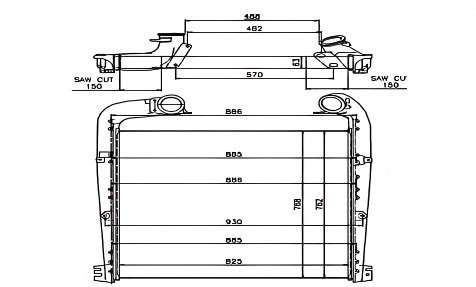 SRTI-SC004 G-SERIES R-SERIES,T-SERIES ‘2004 SCANIA INTERCOOLER