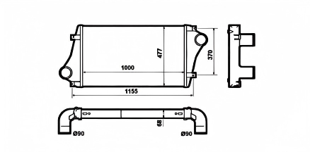 SRTI-VO030 VOLVO COOLING INTERCOOLER FOR SALE